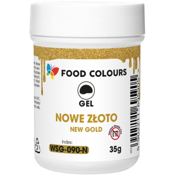 Barwnik spożywczy w żelu w słoiczku - Food Colours - złoty, 35 g