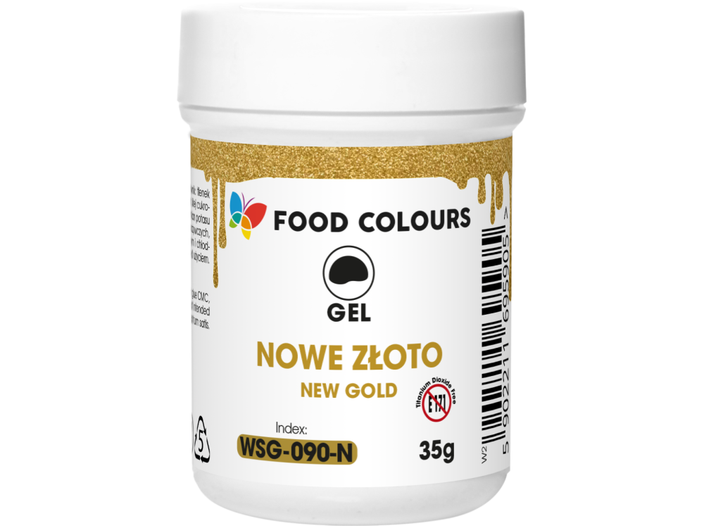 Food coloring gel in a jar - Food Colors - gold, 35 g