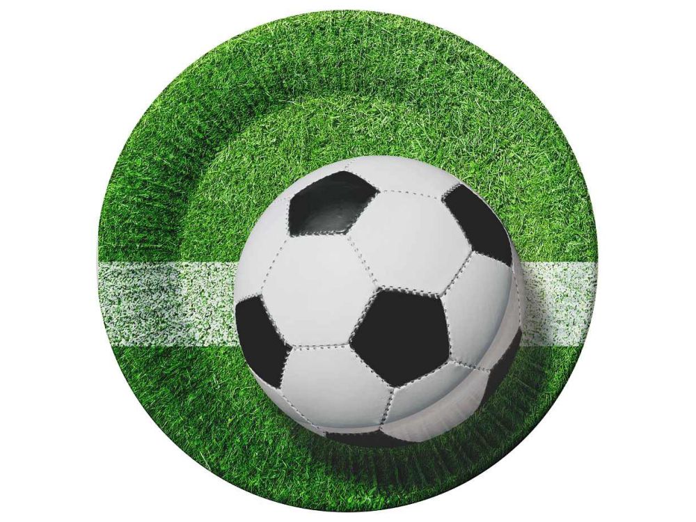 Paper plates Football - GoDan - 18 cm, 6 pcs.