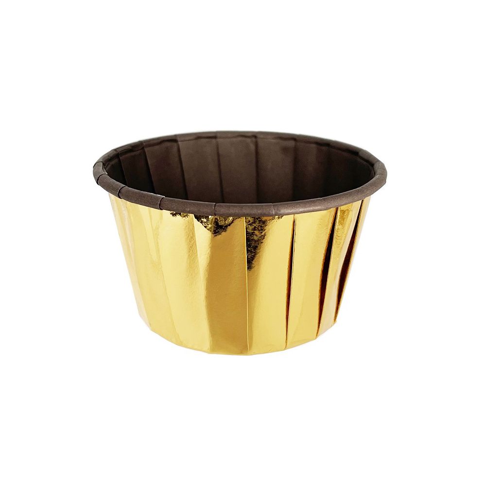 Muffin cases - gold and brown, 50 x 40 mm, 100 pcs.