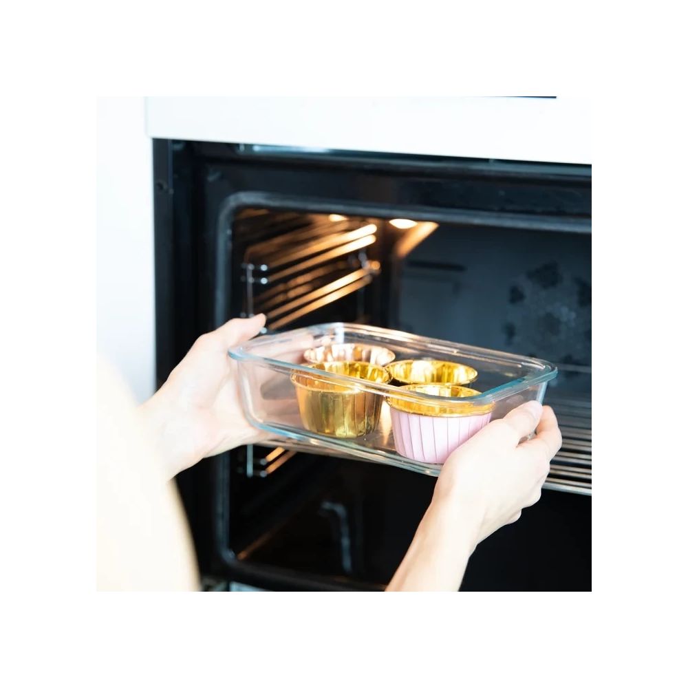 Muffin cases - pink and gold, 50 x 40 mm, 100 pcs.