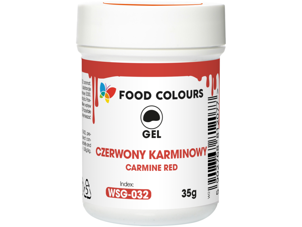 Barwnik spożywczy w żelu w słoiczku - Food Colours - karminowy, 35 g