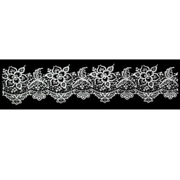 Koronka cukrowa - Slado - biała, nr 15, 120 cm