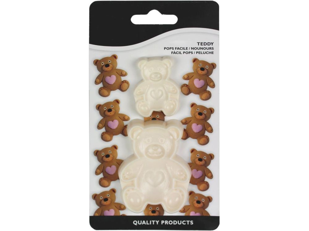 Set of molds for decorations made of sugar paste Teddy - 2 pcs.