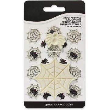 Set of molds for decorations made of sugar paste Spider & Web - 2 pcs.