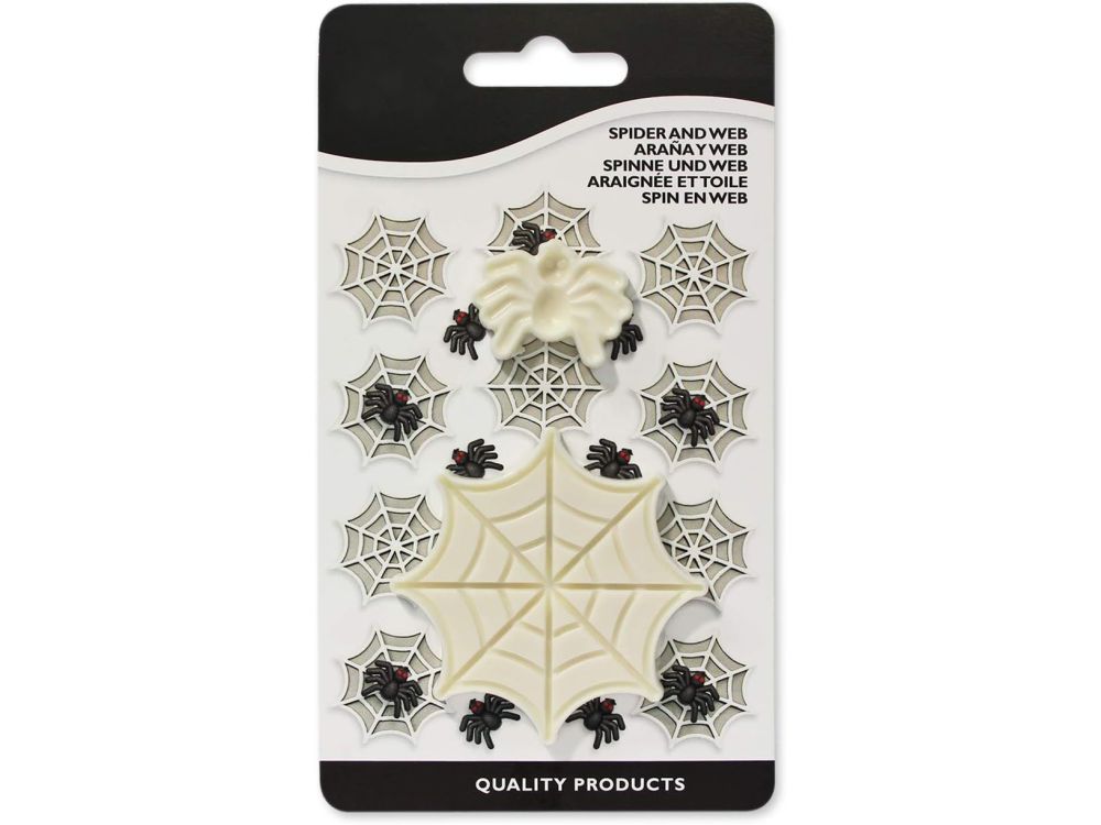 Set of molds for decorations made of sugar paste Spider & Web - 2 pcs.