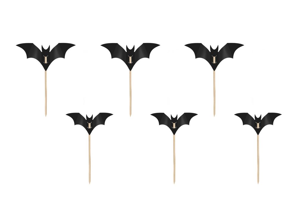 Muffin toppers Bats - PartyDeco - 6 pcs.