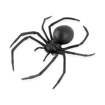 Dekoracja na Halloween Sztuczny Pająk - Czarna Wdowa