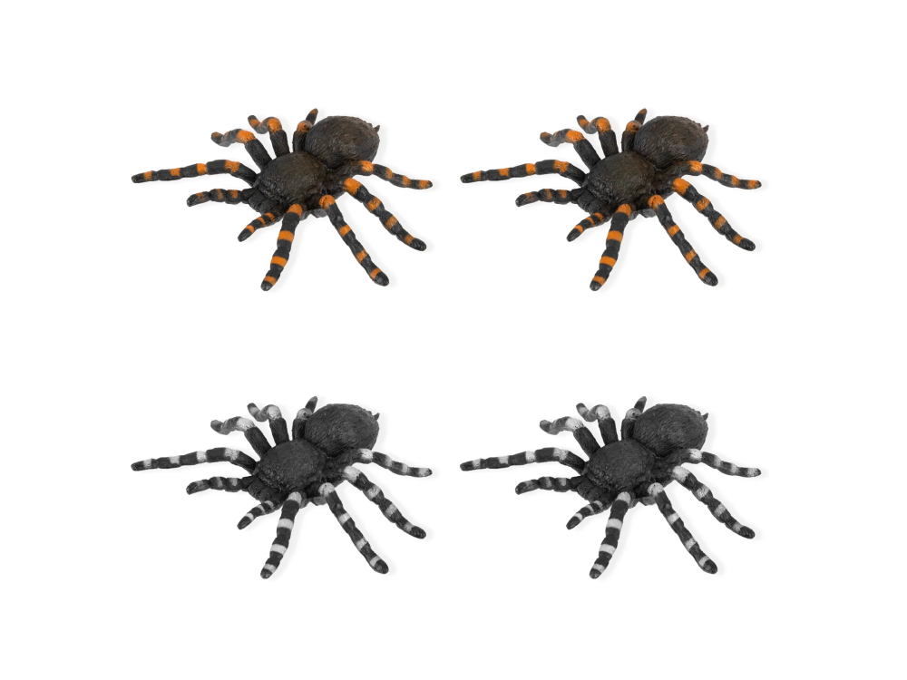 Dekoracja na Halloween Sztuczny Pająk Ptasznik - 4 szt.