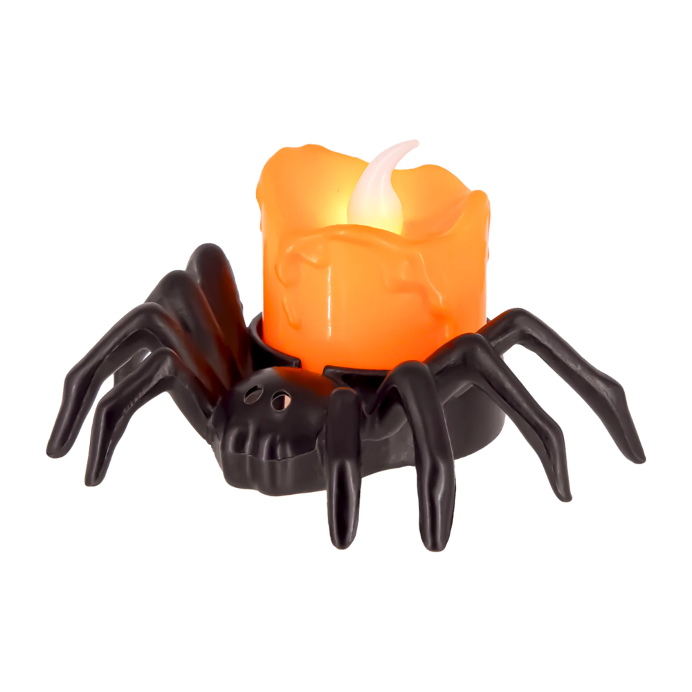 Dekoracja świecąca na Halloween Pająk ze Świecą LED