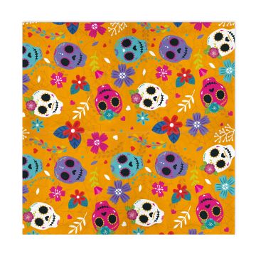 Halloween Decorative Napkins Mexican Skulls - 10 pcs