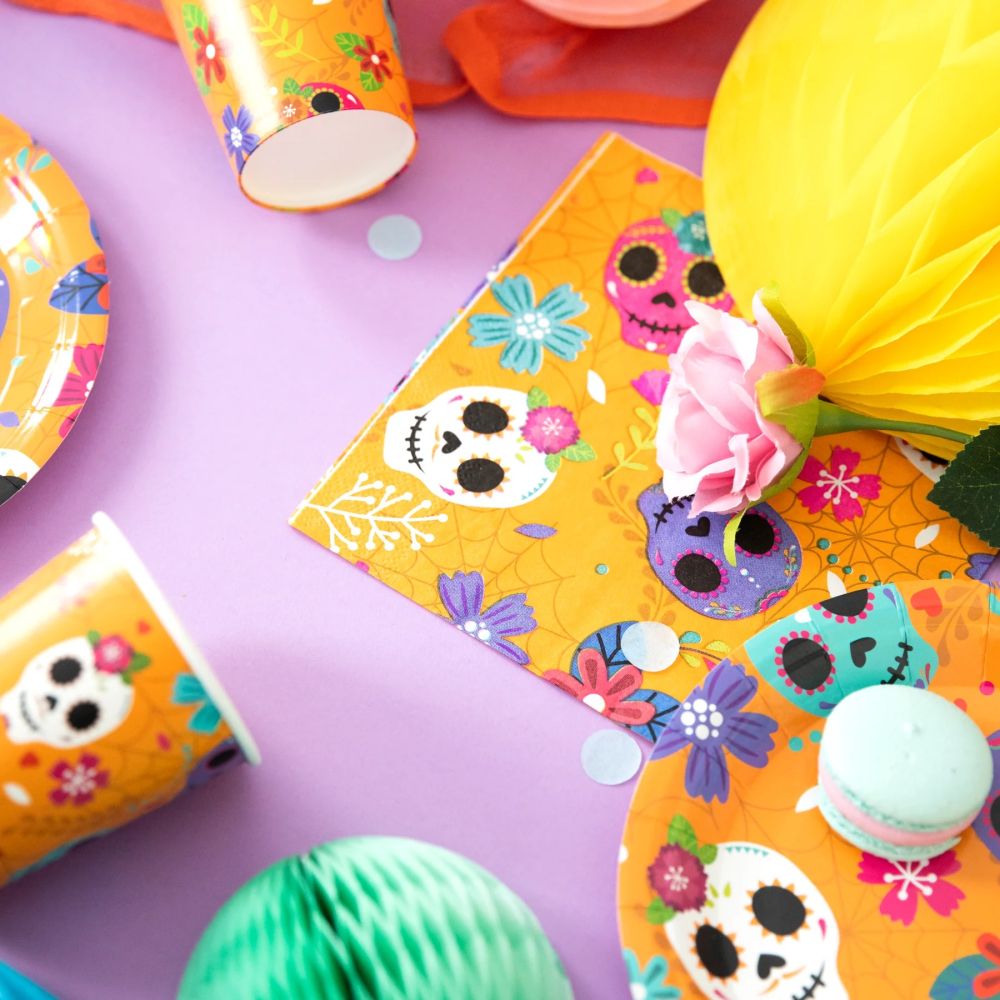 Halloween Decorative Napkins Mexican Skulls - 10 pcs