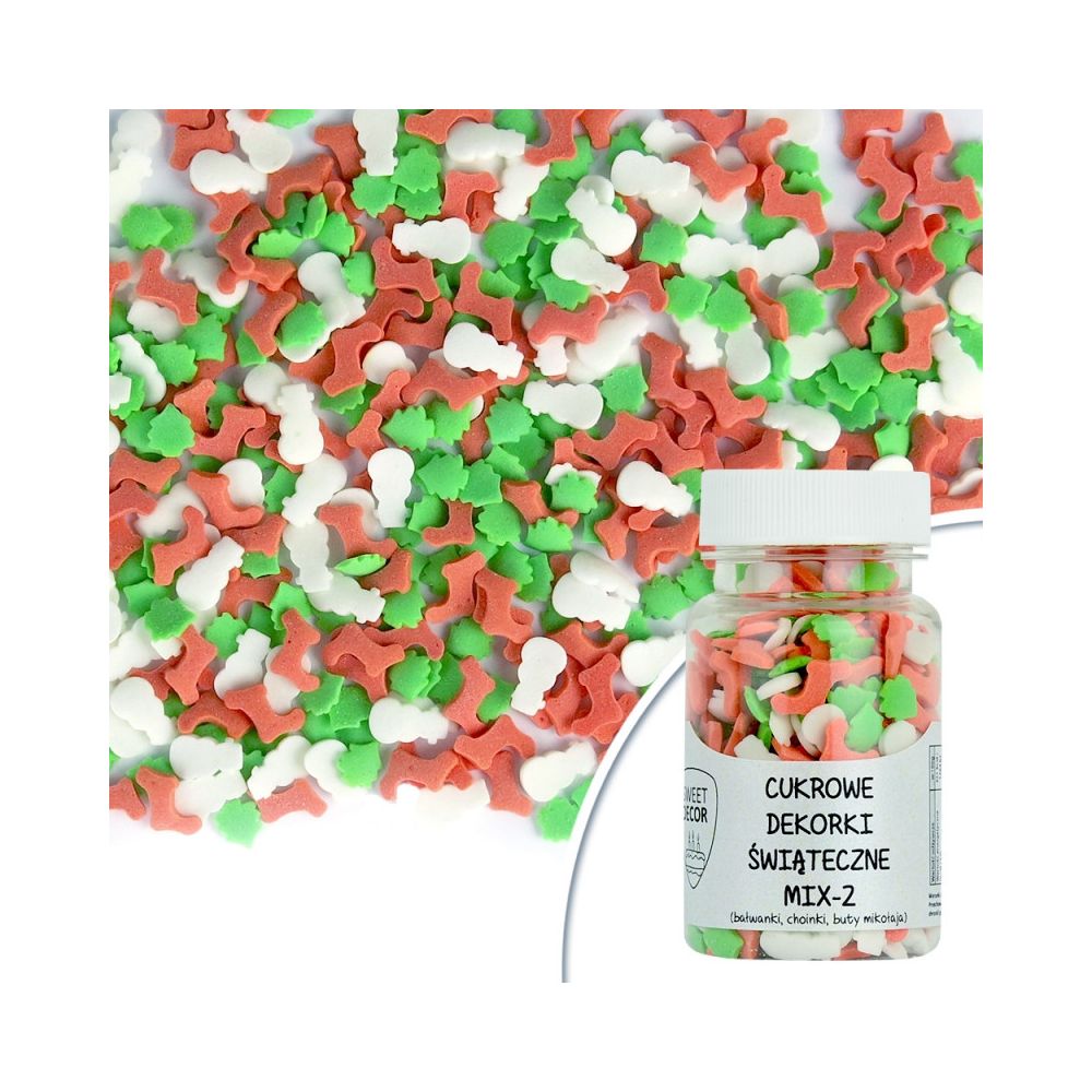Sugar sprinkles - Christmas mix 2, 30 g