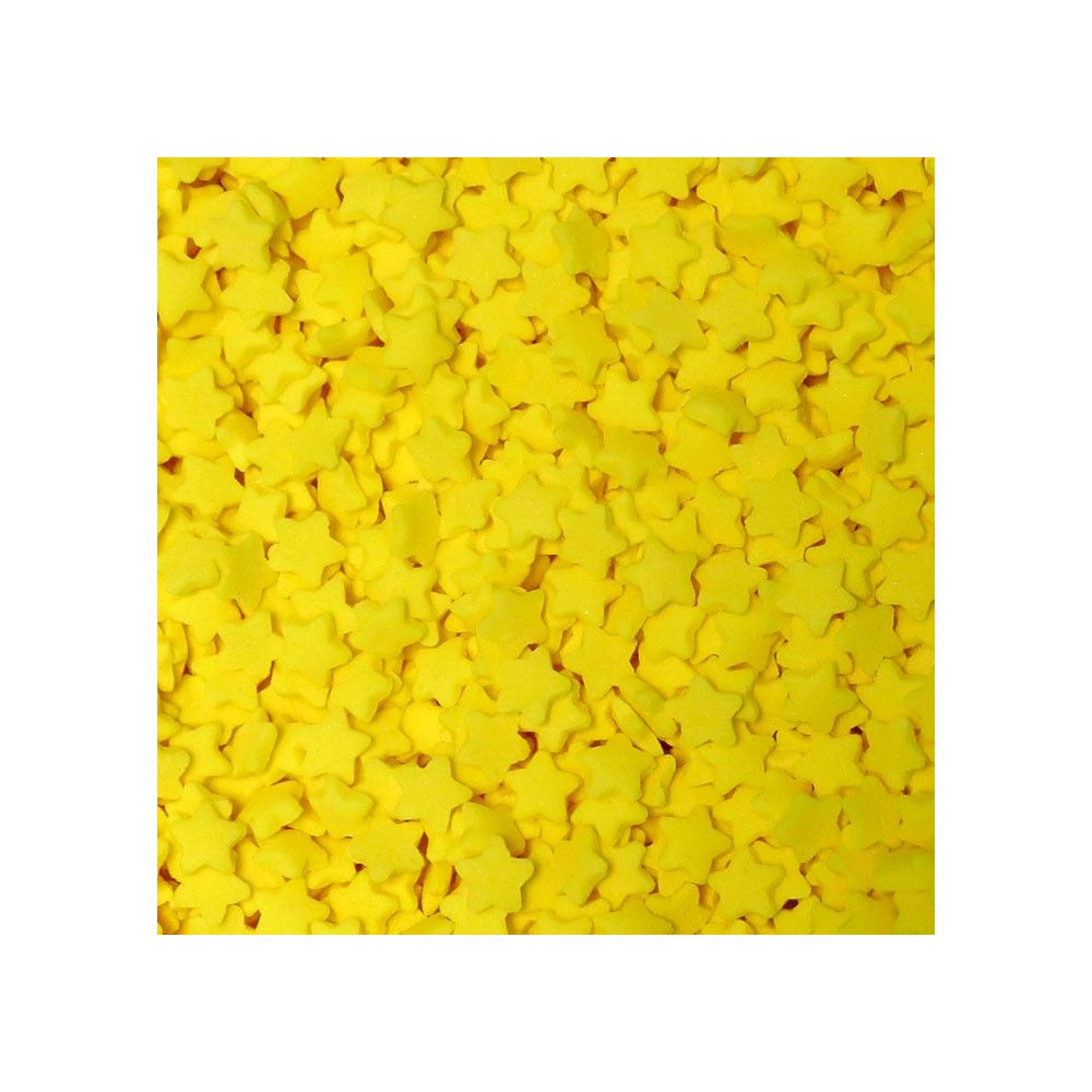 Sugar sprinkles - stars, yellow, 30 g