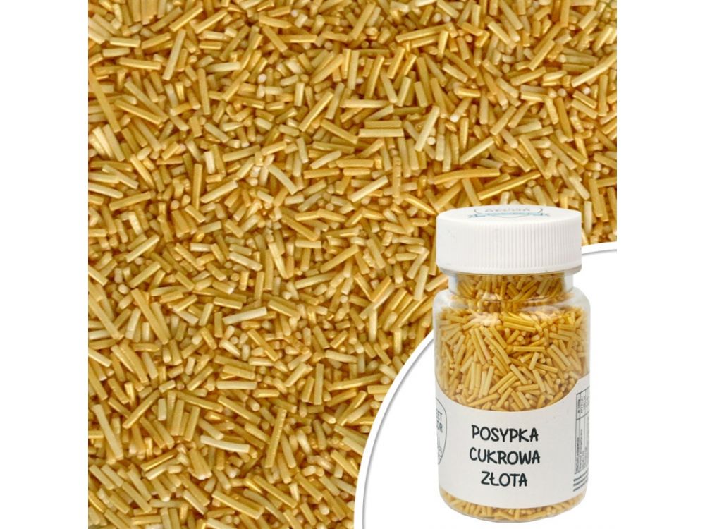 Posypka cukrowa - perłowa, złota, 40 g