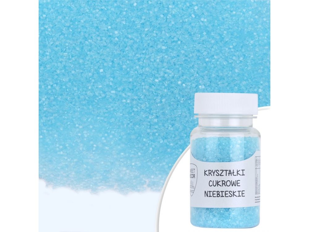Sugar sprinkles - crystals, blue, 50 g