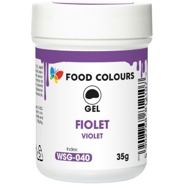 Barwnik spożywczy w żelu w słoiczku - Food Colours - fioletowy, 35 g