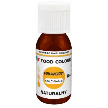 Natural dye for white chocolate - Food Colours - orange, 18 ml