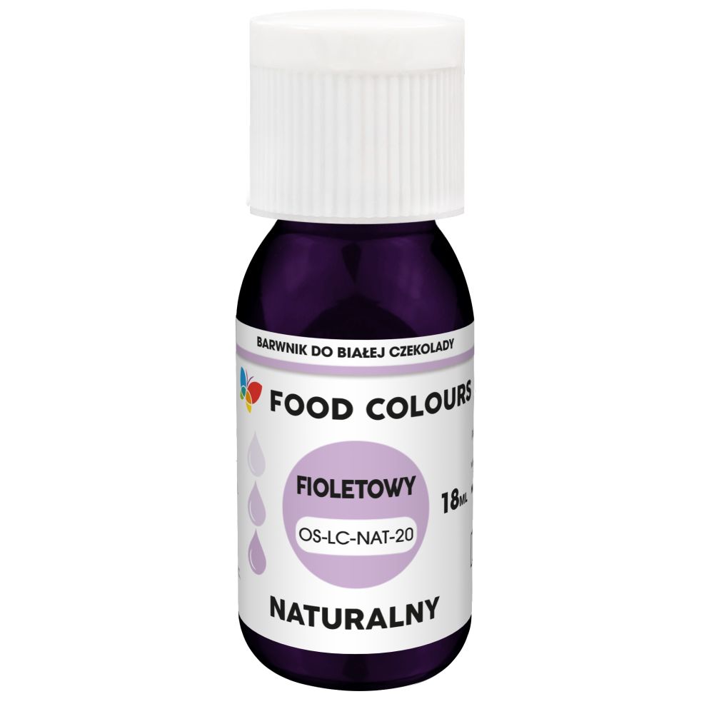 Barwnik naturalny do białej czekolady - Food Colours - fioletowy, 18 ml