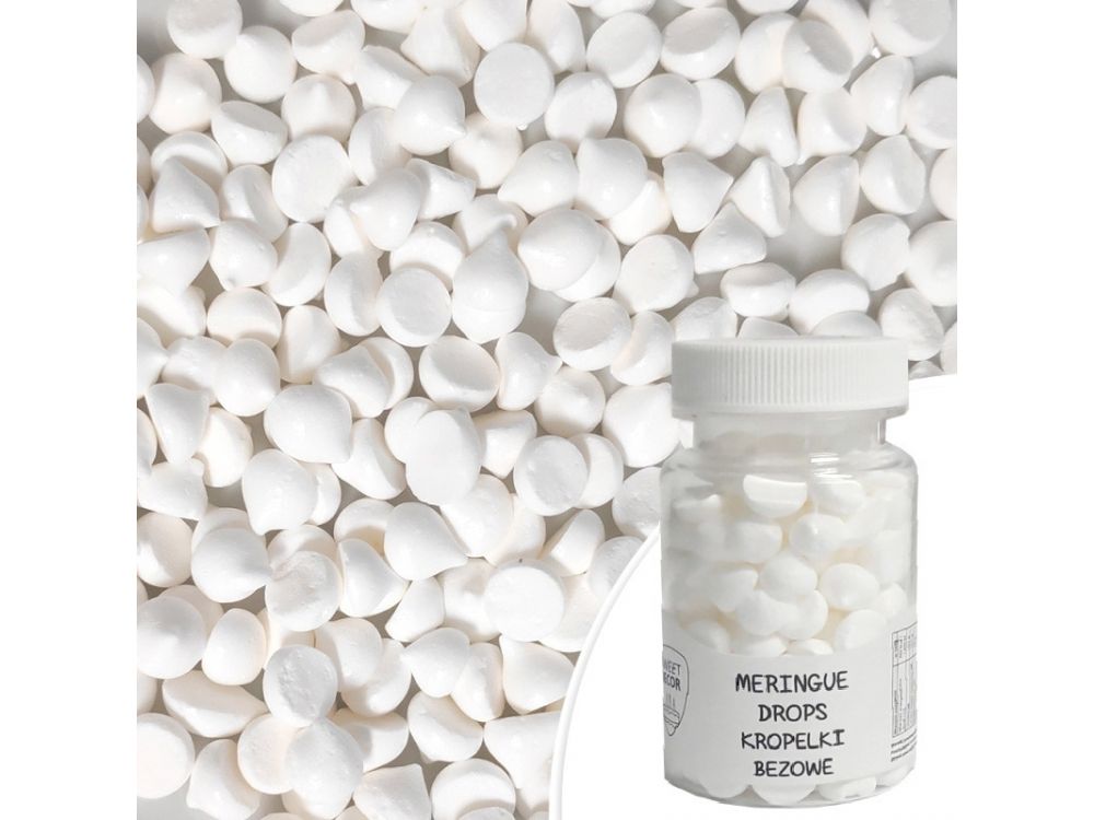 Sugar sprinkles - mini meringues, white, 15 g