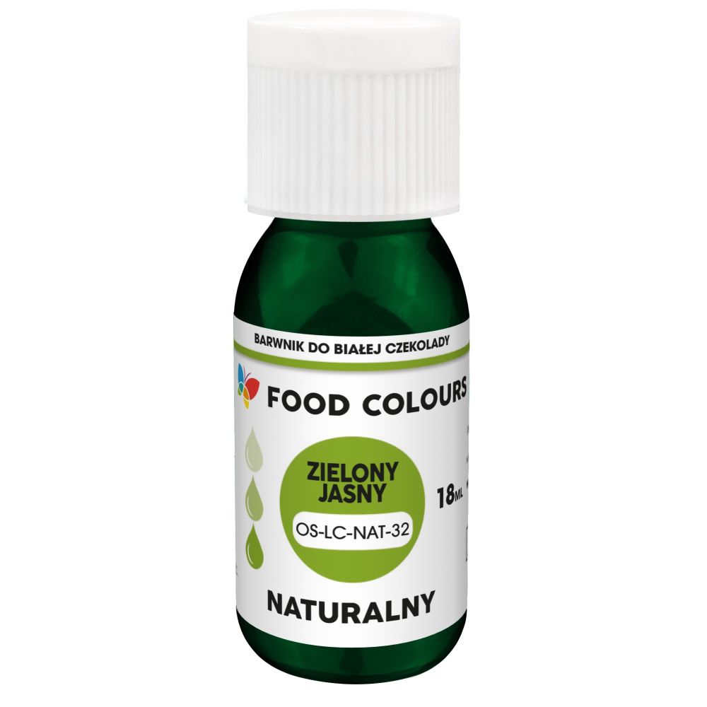 Natural dye for white chocolate - Food Colours - light green, 18 ml