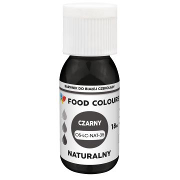 Barwnik naturalny do białej czekolady - Food Colours - czarny, 18 ml