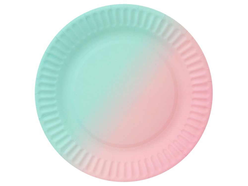 Paper plates Ombre - GoDan - 18 cm, 6 pcs.