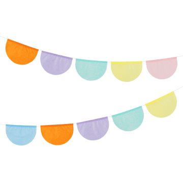 Paper garland - PartyDeco - pastel mix, 300 cm