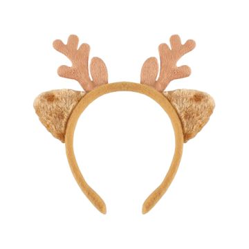 Christmas Headband for Kids - GoDan - Reindeer with Ears, light brown