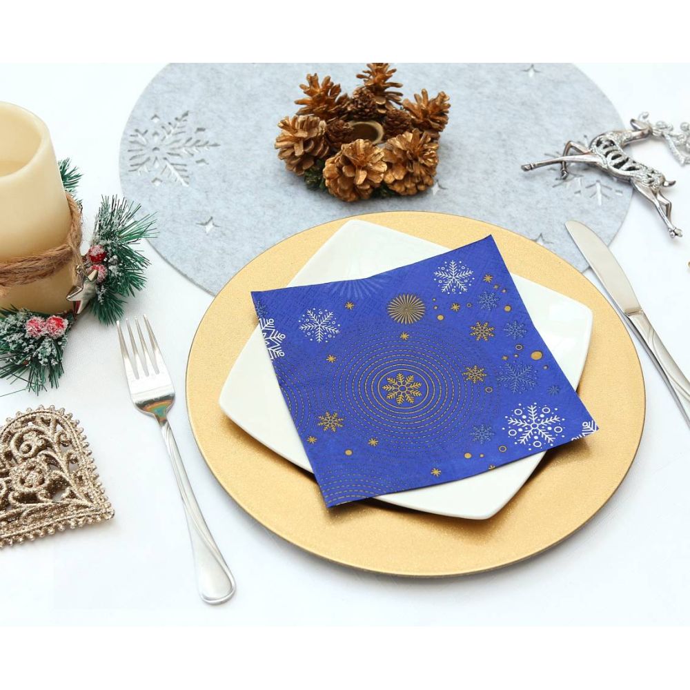 Christmas napkins Snowflakes - GoDan - 20 pcs.