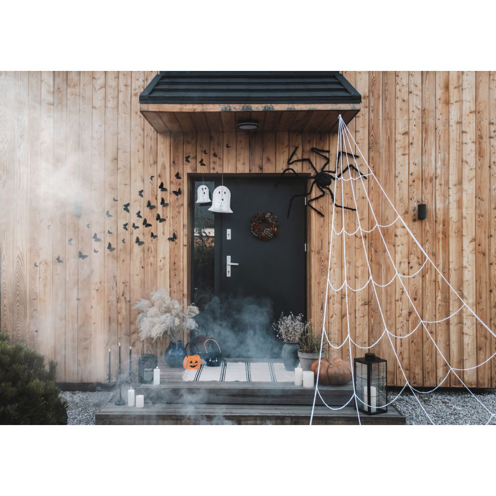 Decorative spider web for Halloween - PartyDeco - white, 5 x 4 m