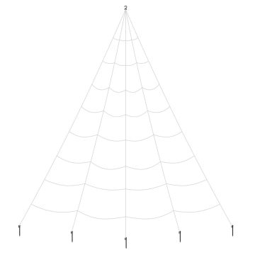 Decorative spider web for Halloween - PartyDeco - white, 5 x 4 m