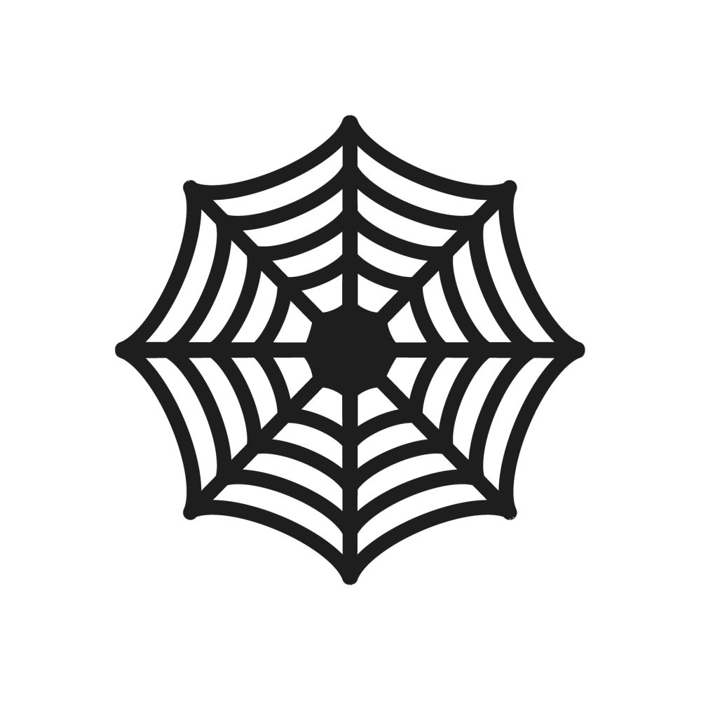 Podkładki pod talerze na Halloween Pajęczyny - PartyDeco - czarne, 4 szt.