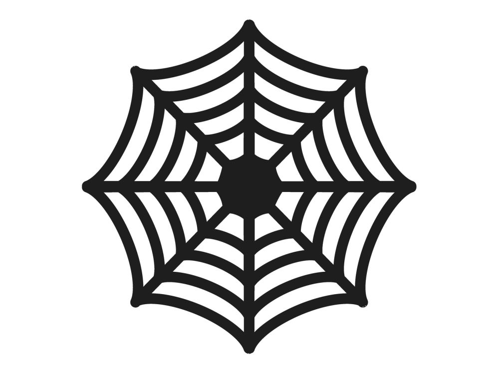 Halloween Spiderweb Placemats - PartyDeco - Black, 4 pcs.