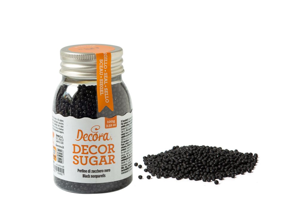 Posypka cukrowa maczek - Decora - czarny, 100 g