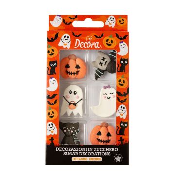 Ozdoby cukrowe na Halloween Mr & Mrs Ghost - Decora - 6 szt.