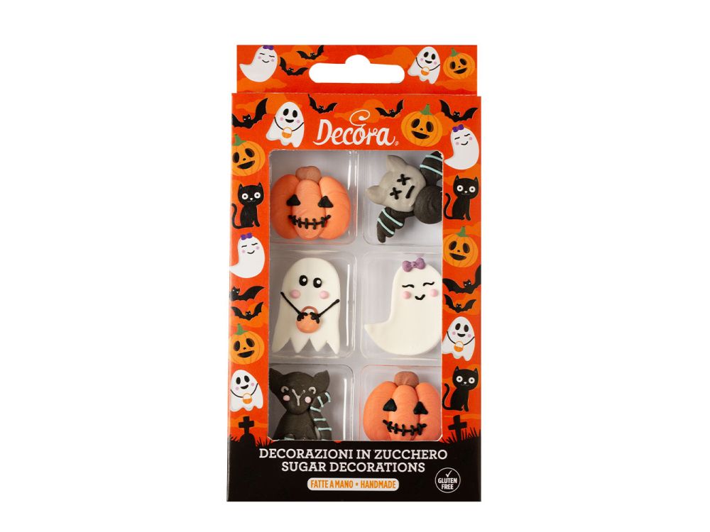 Halloween Sugar Decorations Mr & Mrs Ghost - Decora - 6 pcs.