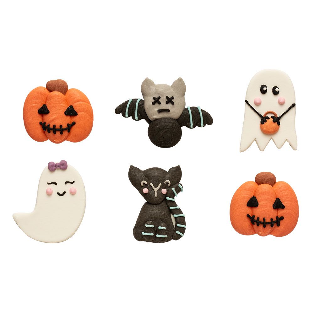 Halloween Sugar Decorations Mr & Mrs Ghost - Decora - 6 pcs.