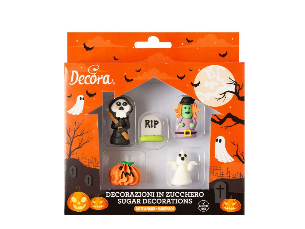 Ozdoby cukrowe Halloween 3D - Decora - 5 szt.