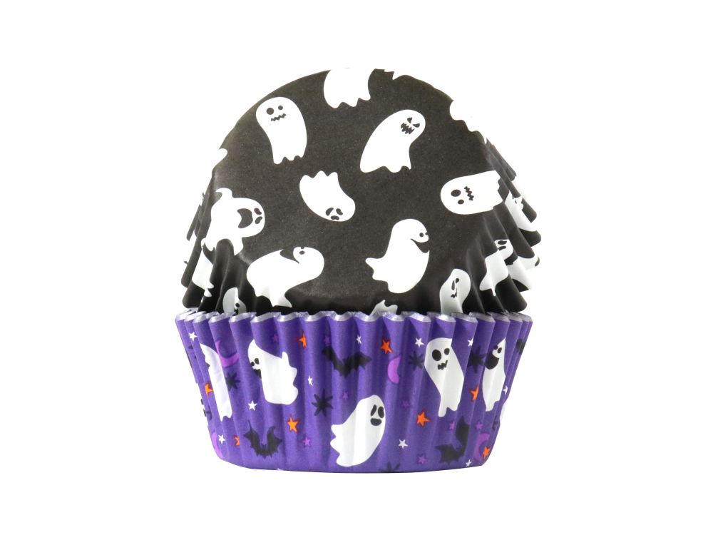 Papilotki do muffinek na Halloween Spooky Ghosts - PME - 60 szt.
