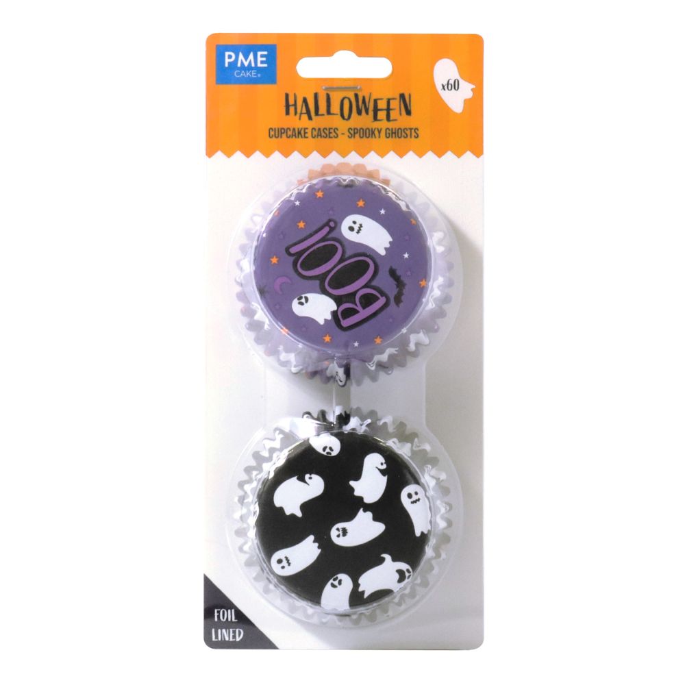 Muffin cases for Halloween Spooky Ghosts - PME - 60 pcs.