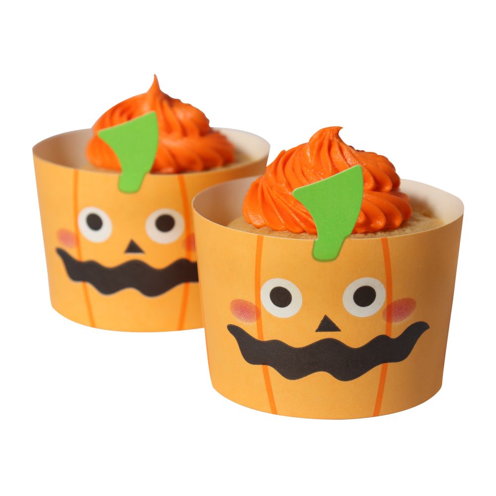 Papilotki i owijki do muffinek na Halloween Jack-O-Lantern - PME - 12 szt.