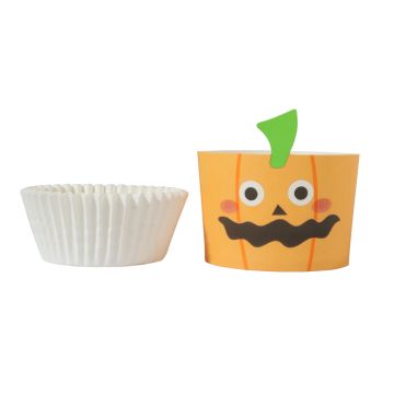 Muffin cases with cups for Halloween Jack-O-Lantern - PME - 12 pcs.