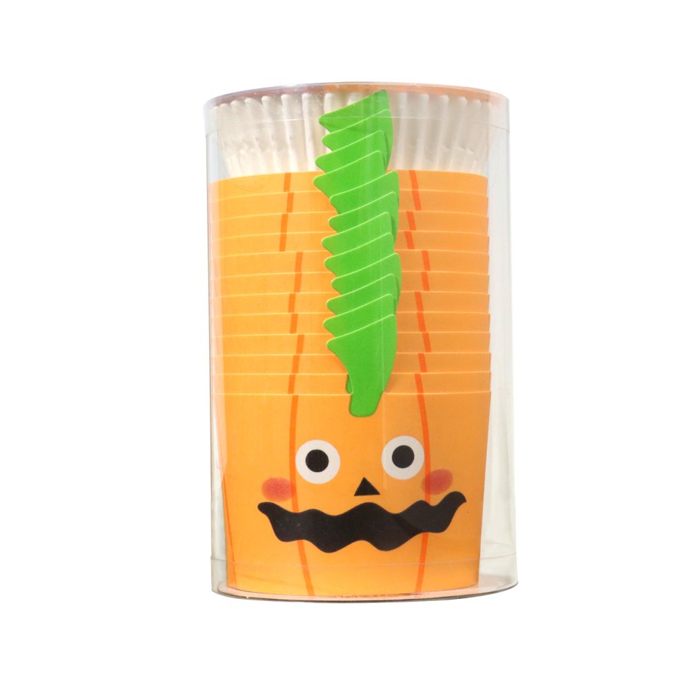 Papilotki i owijki do muffinek na Halloween Jack-O-Lantern - PME - 12 szt.