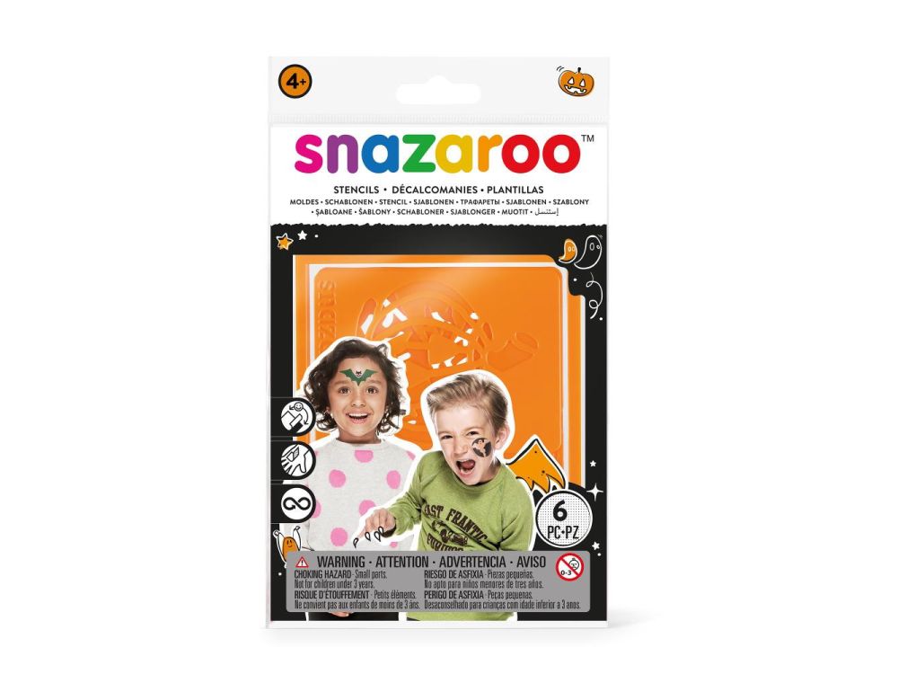 Halloween Face Painting Stencils - Snazaroo - 6 pcs.