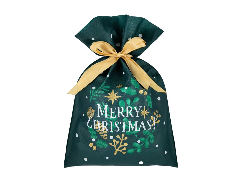 Christmas gift bag Merry Christmas - green 30 x 45 cm
