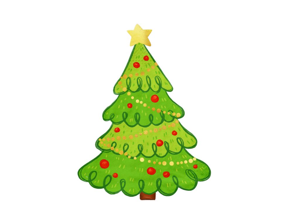 Serwetki świąteczne Choinka - 10 szt.