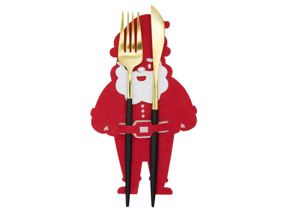 Kieszonki świąteczne na sztućce Święty Mikołaj - 6 szt.