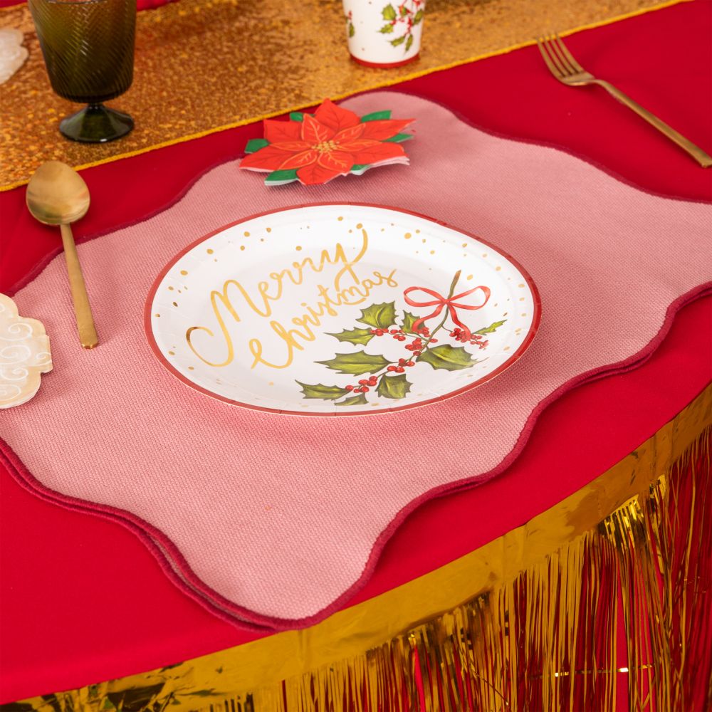 Christmas plates Merry Christmas - 23 cm 10 pcs