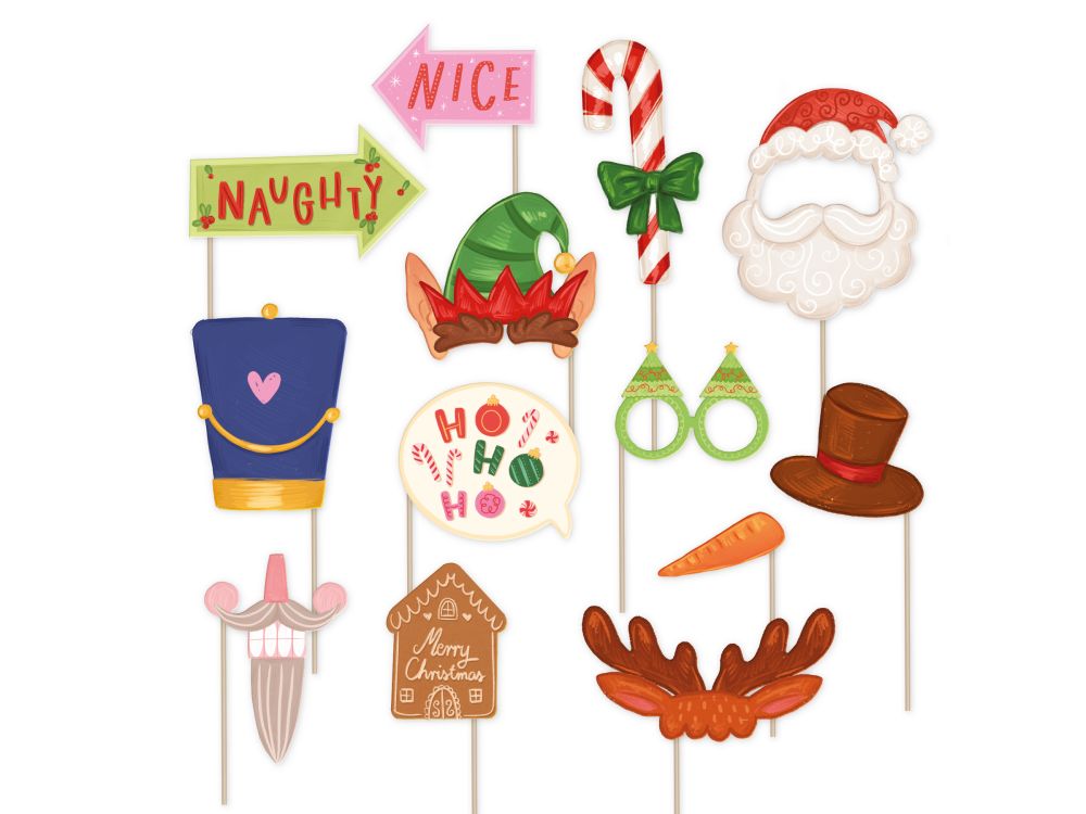 Christmas photo props - 13 pcs.